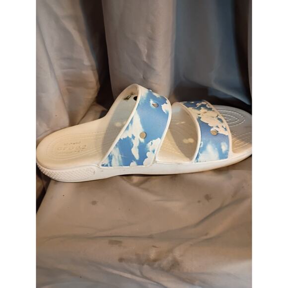 Classic Out Of This World Crocs Sandals Blue White Sz 11 M Beach Comfort Pool Su - Picture 5 of 9